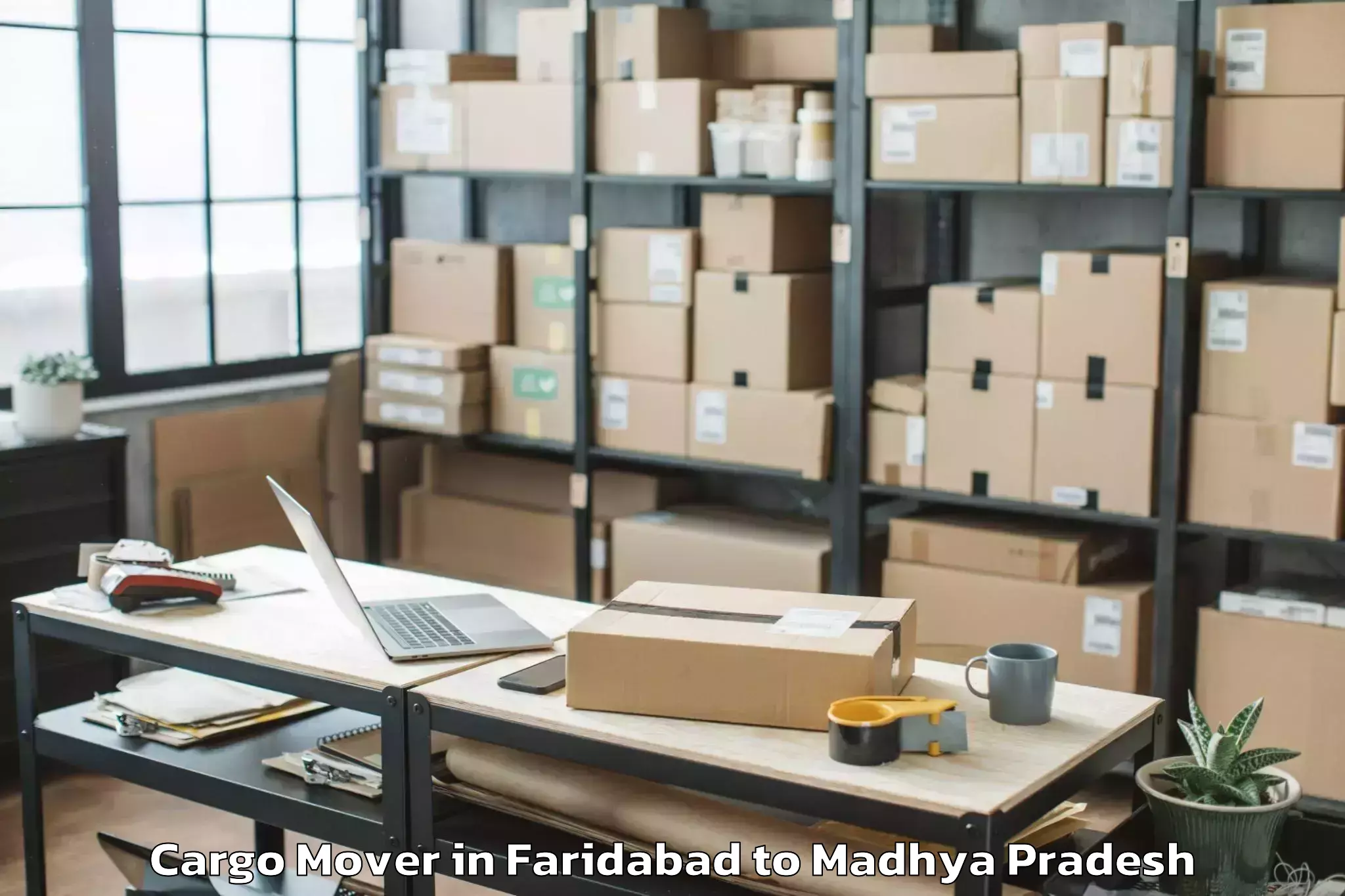 Book Faridabad to Nasrullahganj Cargo Mover Online